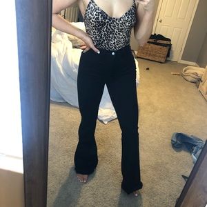 Black highwaisted flare jeans. Fashion nova. New.